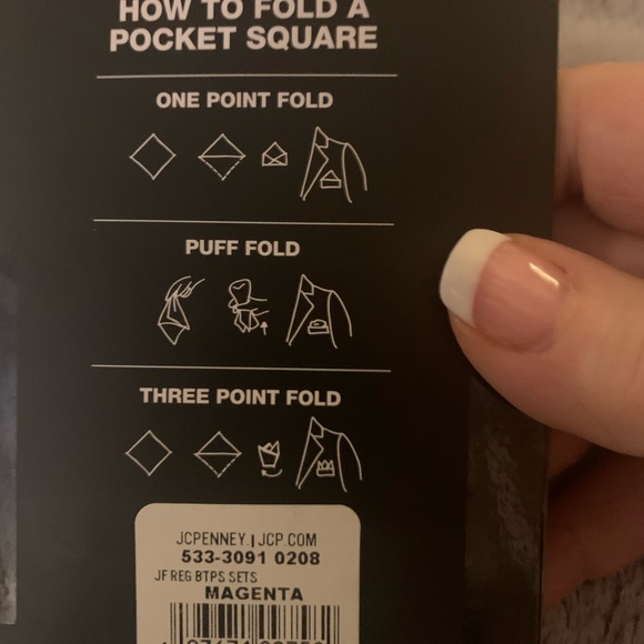 NWT JF Ferrar Pretied Bow Tie and Pocket Square - Picture 3 of 13